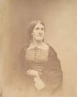 Woman with Black Shawl, 1857. Creator: Unknown