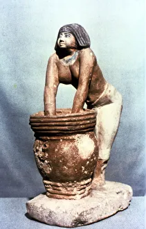 Tomb Figure Prints: Woman brewing beer, Ancient Egyptian tomb model