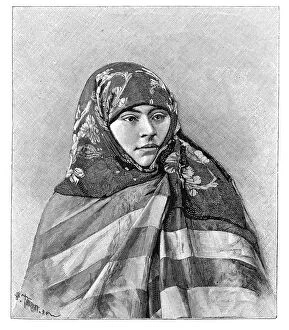 Bursa Gallery: A woman of Brussa, Turkey, 1895.Artist: Henri Thiriat
