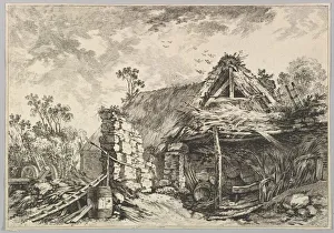 Boucher Prints: Woman Carrying a Bucket. Creator: William Wynne Ryland