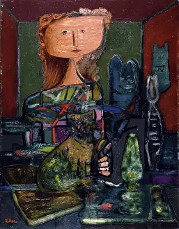 Companion Prints: Woman with Cat, 1944. Creator: Jankel Adler