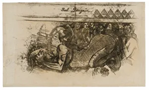 Eug And Xe8 Collection: Woman with a Cat, c. 1900. Creator: Paul Gauguin