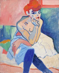 Derain Prints: Woman in a Chemise (Dancer), 1906. Creator: Andre Derain