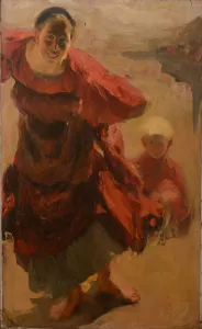 Malyavin Gallery: Woman with child, 1901