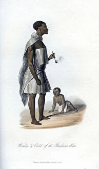 Images Dated 21st December 2006: Woman & Child of the Bushman Race, 1848