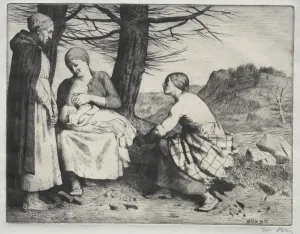William Strang British Prints: Woman and Child, c. 1886. Creator: William Strang (British, 1859-1921)