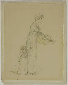 Greenaway Catherine Prints: Woman with Child, n. d. Creator: Catherine Greenaway