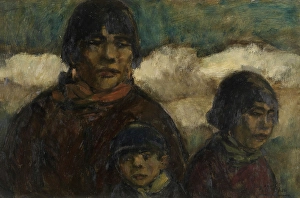 Woman and Children at the Harbour, c1920s. Creator: Eugeen Van Mieghem