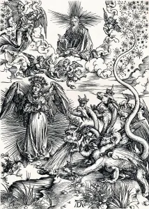 The Woman Clothed with the Sun and the Seven-Headed Dragon, 1498 (1906). Artist: Albrecht Durer
