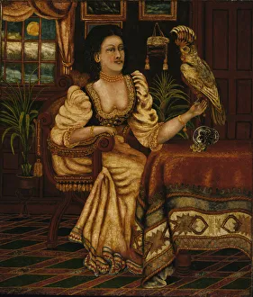 Woman with Cockatoo, ca. 1895-1917. Creator: Peter Oliver Foss