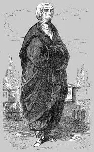 Istanbul Turkey Prints: Woman of Constantinople in the Street; The Women of Turkey, 1854. Creator: Unknown