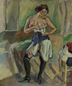 Stylish Prints: Woman in a corset, 1909. Creator: Pascin, Jules (1885-1930)