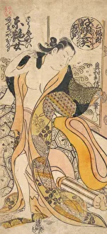 Undressing Prints: Woman Disrobing. Creator: Okumura Toshinobu