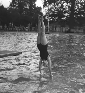 Swimming Prints: Woman diving into a swimming pool, 20th century