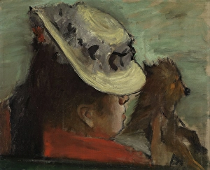 The Fine Art Collections Prints: Woman with a Dog, between 1875 and 1880. Creator: Edgar Degas