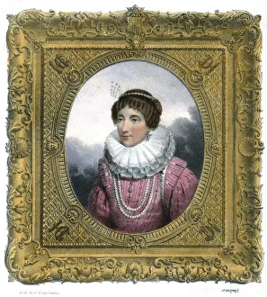 Engelmann Prints: Woman in Elizabethan dress, c1819Artist: G Engelmann