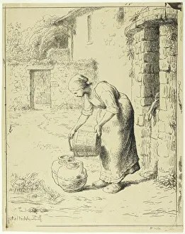 Woman Emptying a Pail, 1862–63. Creator: Jean Francois Millet