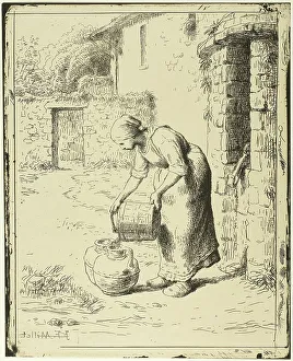 Woman Emptying a Pail, 1862–63, published 1921. Creator: Jean Francois Millet