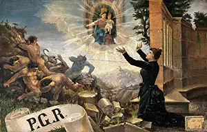 Intervention Prints: A woman expressing thanks to the Madonna del Parto for cure of insanity in the form of expelled