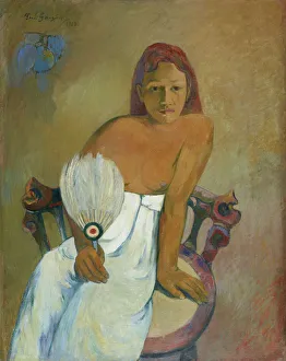 South Pacific Prints: Woman with a Fan