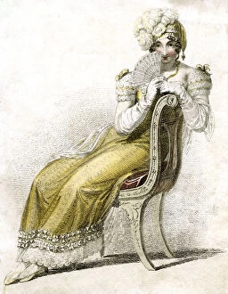 Woman with a fan, c1750-1850