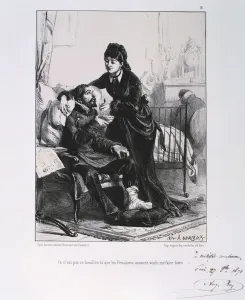 Defender Prints: A woman feeding a wounded soldier soup