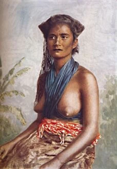 Josiah Collection: A woman of Fiji in native dress, 1902. Artist: Josiah Martin