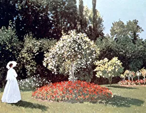 Woman in the Garden, Sainte Adresse, 1867. Artist: Claude Monet