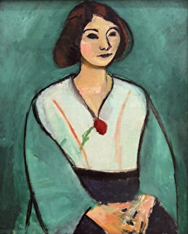 Henri Mile Benot Prints: Woman in Green, c1909. Creator: Henri Matisse