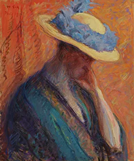Vilho Sjostrom Prints: Woman in a Hat, 1913. Creator: Vilho Sjöström