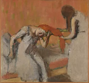 Edgar 1834 1917 Gallery: Woman having her hair combed, 1896