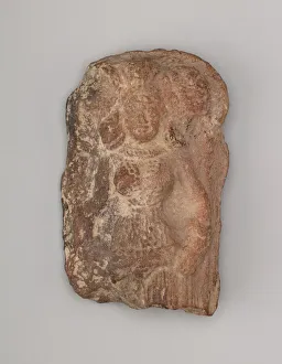 Mathura Prints: Woman with a Headdress, Mauryan period, 1st century B. C. Creator: Unknown