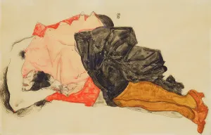 Schiele Prints: Woman Hiding Her Face, 1912. Creator: Schiele, Egon (1890-1918)