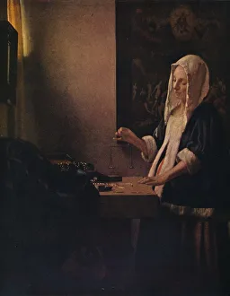 Masterpieces Of Painting Gallery: Woman Holding a Balance, c1664. Artist: Jan Vermeer