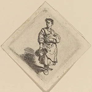 Bega Cornelis Prints: The Woman with the Jug, Standing. Creator: Cornelis Bega