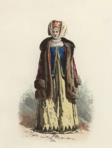Garment Prints: Woman from Kaluga (Russia) color engraving 1870