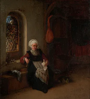 Tableau Prints: The woman has the letter, between 1630 and 1685. Creator: Adriaen van Ostade