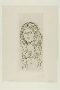 Woman with Long Hair, 1896. Creator: Edvard Munch