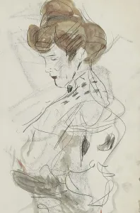 Isaac Lazerus Israels Prints: Woman looking down, 1875-1934. Creator: Isaac Lazerus Israels