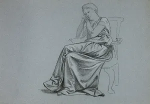Woman in Loose Gown on Chair, n. d. Creator: Henry Stacy Marks