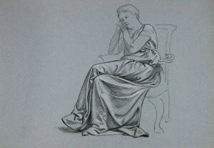 Portraitprints And Drawings Collection: Woman in Loose Gown on Chair, n.d. Creator: Henry Stacy Marks