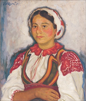 Expectation Prints: Woman from Luzna, 1938. Creator: Stefan Polkorab