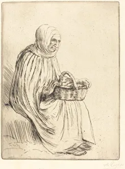 Woman of the Marketplace (Femme du marche). Creator: Alphonse Legros Woman of the Marketplace (Femme du marche). Creator: Alphonse Legros