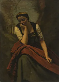 Woman Meditating, after 1868. Creator: Unknown