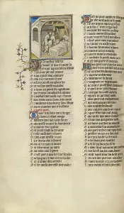 1400s Prints: A Woman Meeting with Her Lover while Her Husband Sleeps, about 1405. Creator: Unknown