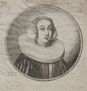 Bohemia Prints: Woman with a Millstone Ruff, 1644. Creator: Wenceslaus Hollar (Bohemian, 1607-1677)