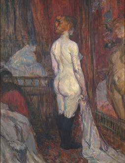 Woman before a Mirror, 1897. Creator: Henri de Toulouse-Lautrec