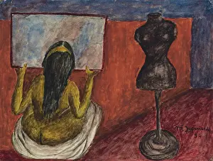 Nude Woman Prints: Woman before the Mirror, 1934. Creator: Izquierdo, Maria (1902-1955)