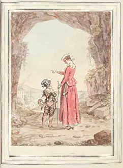 Woman of Nettuno, leaf from A Collection of Dresses by David Allan Mostly from Nature, 1776