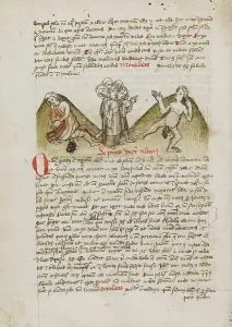 Group Of People Prints: A Woman and a Nude Man and a Cleric Speaking to the Man; Fables